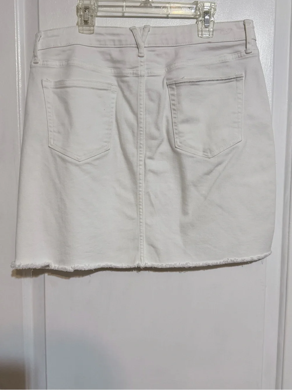 Vineyard Vines White Denim Skirt western country concert sz 8